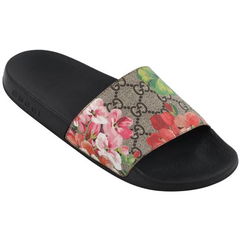 gucci.floral slides|Gucci gg blooms slides.